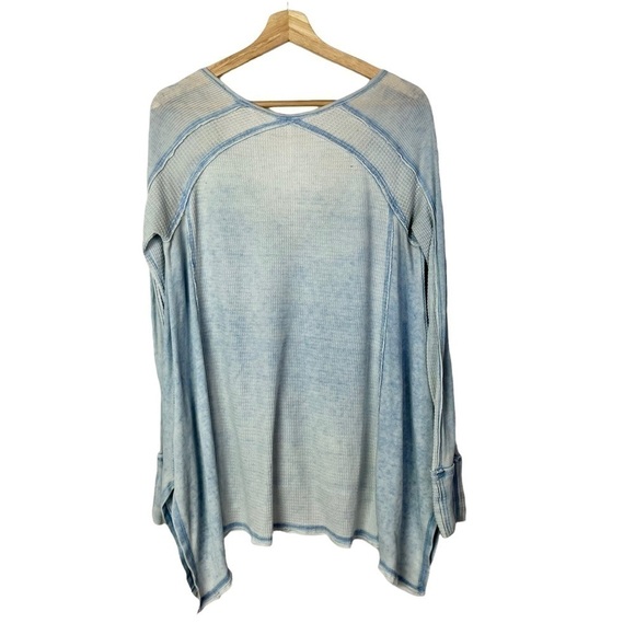 Free People Light Blue Pacific Thermal Long Sleeve S - Picture 3 of 7
